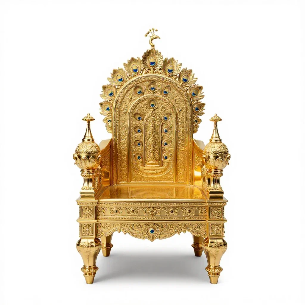 Peacock-throne isolated on a white background