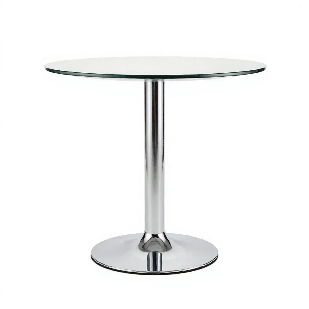 Pedestal table isolated on a white background