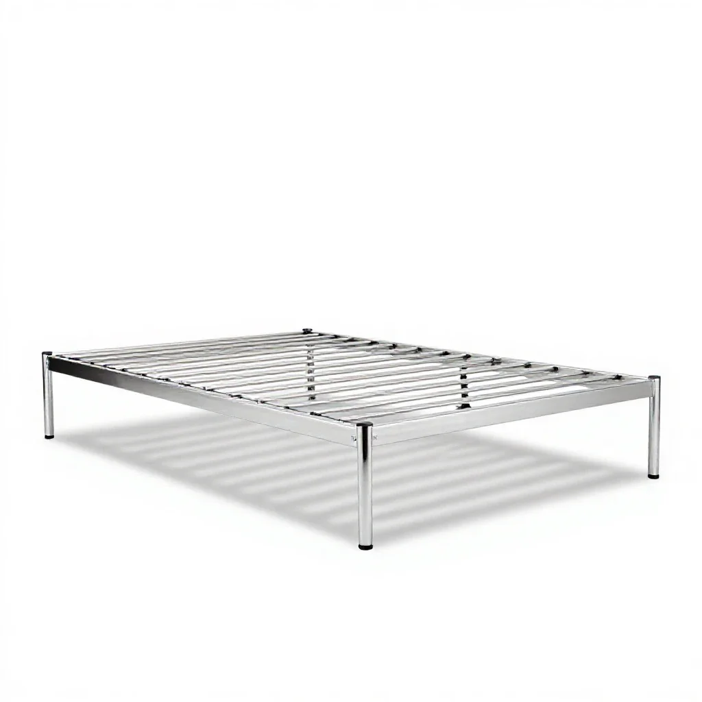 Platform bed isolated on a white background