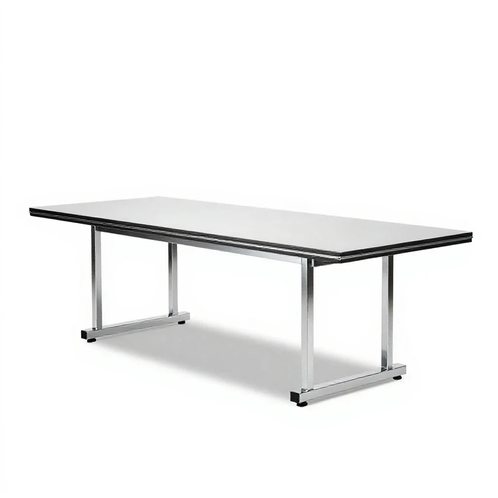 Refectory table isolated on a white background