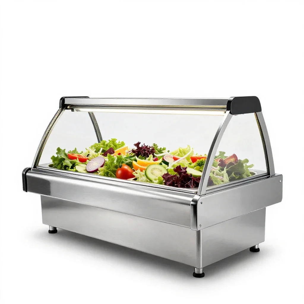 Salad bar isolated on a white background