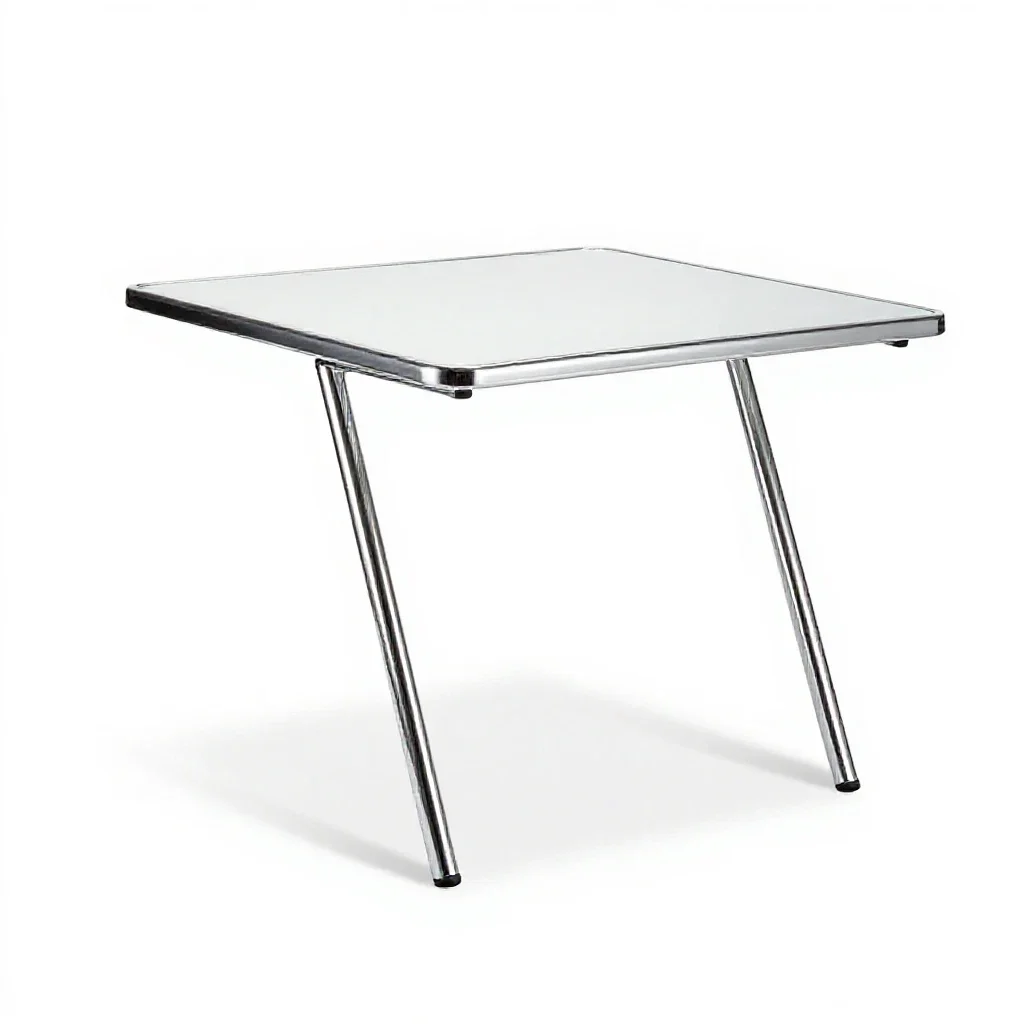 Tilt-top table isolated on a white background