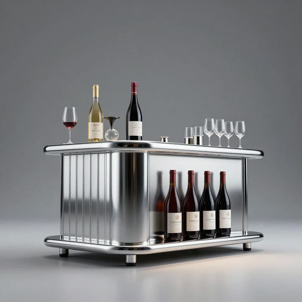 Wine bar isolated on a white background