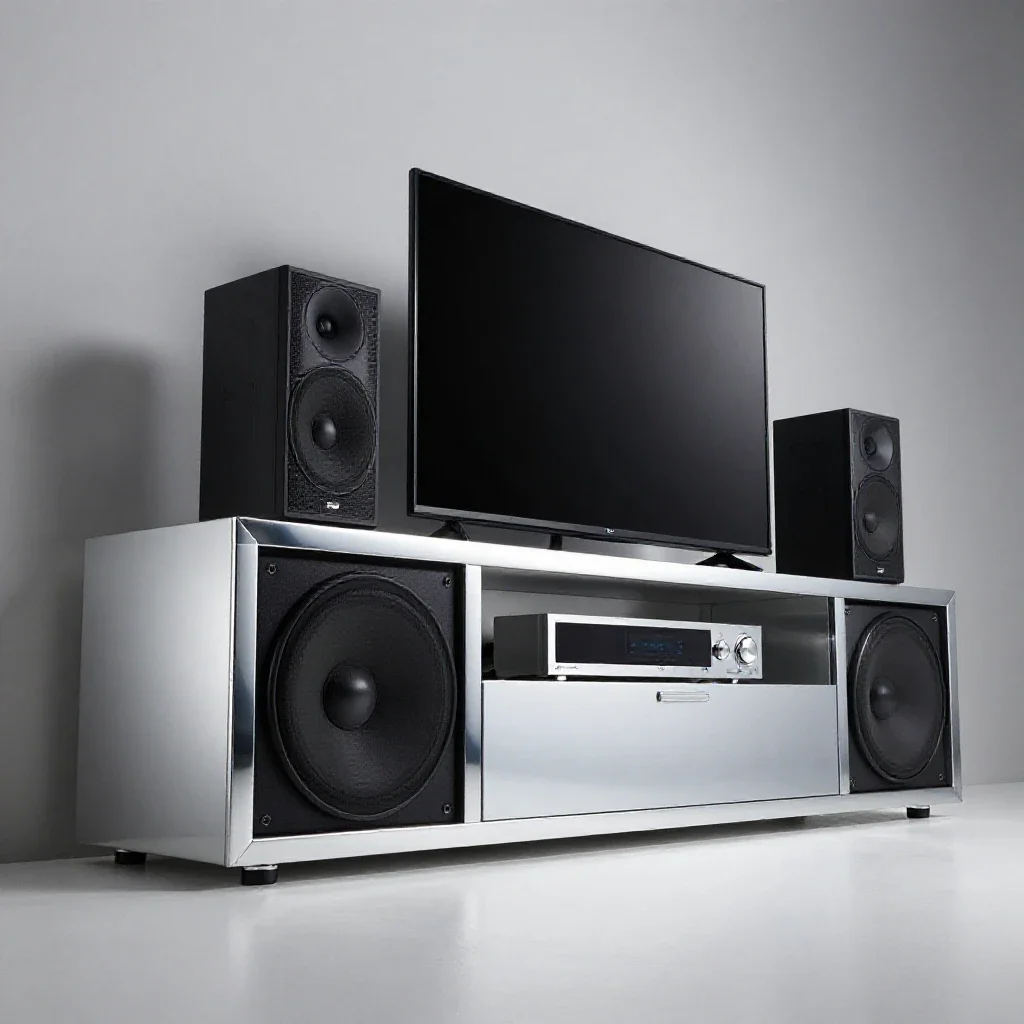 Entertainment center isolated on a white background