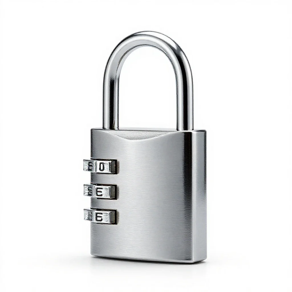 Combination lock isolated on a white background