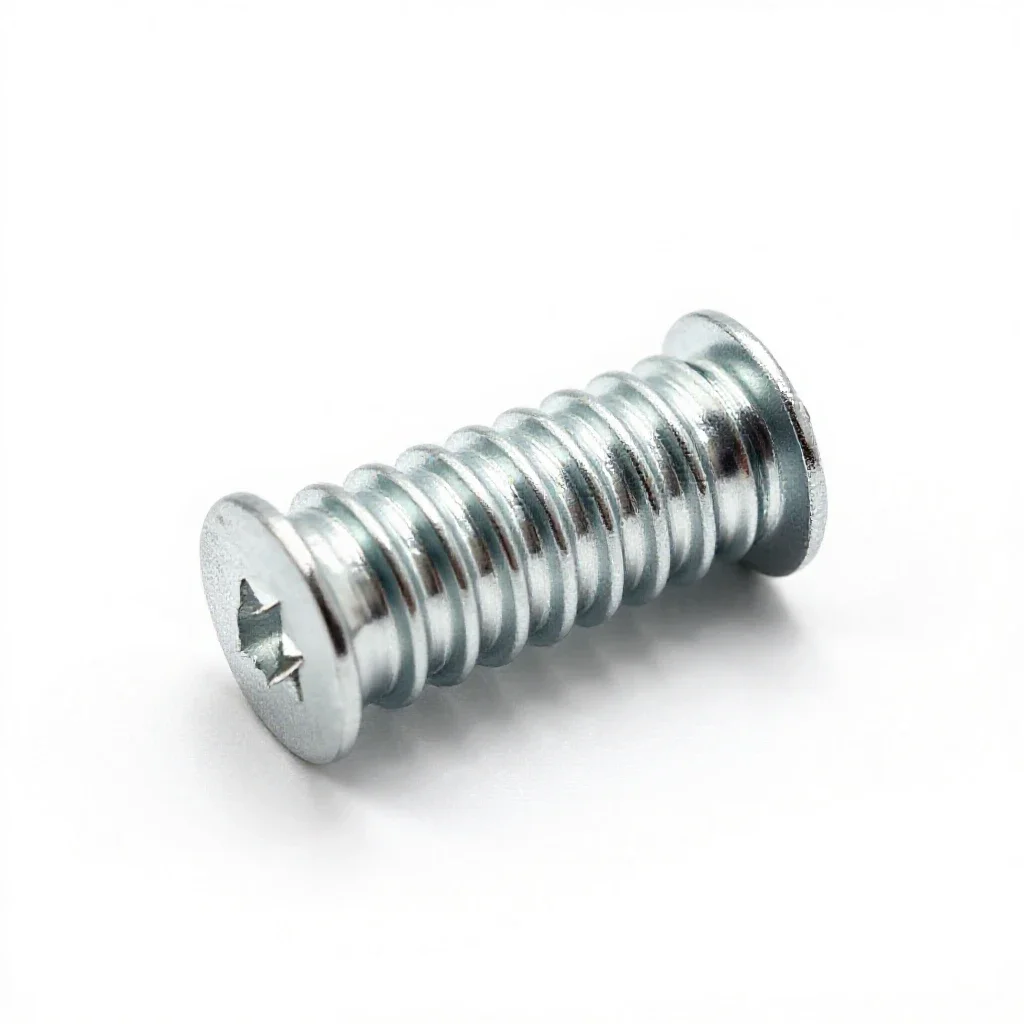 Corrugated fastener isolated on a white background