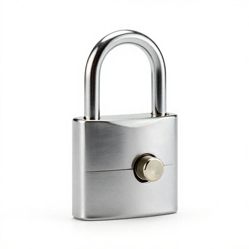 Cylinder lock isolated on a white background