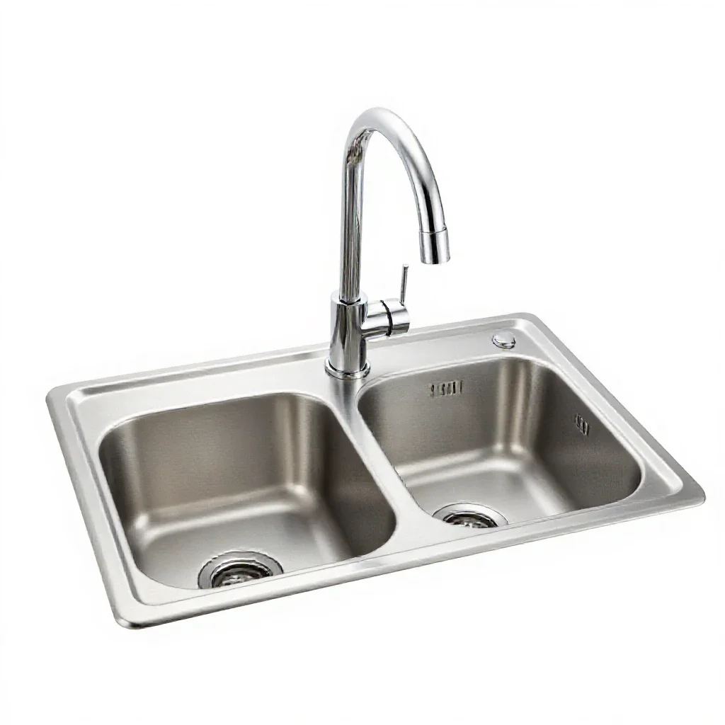 Kitchen sink isolated on a white background