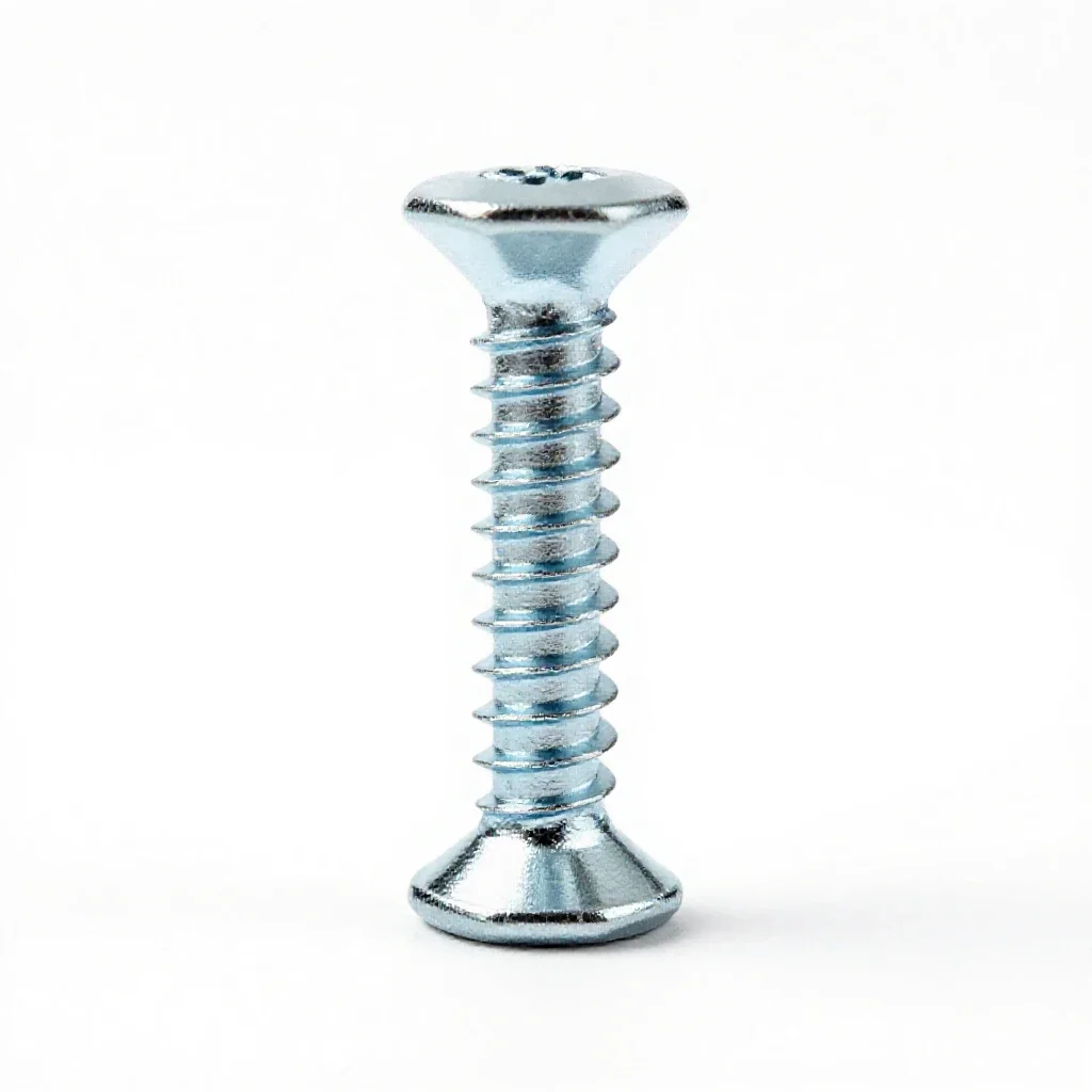 Metal screw isolated on a white background