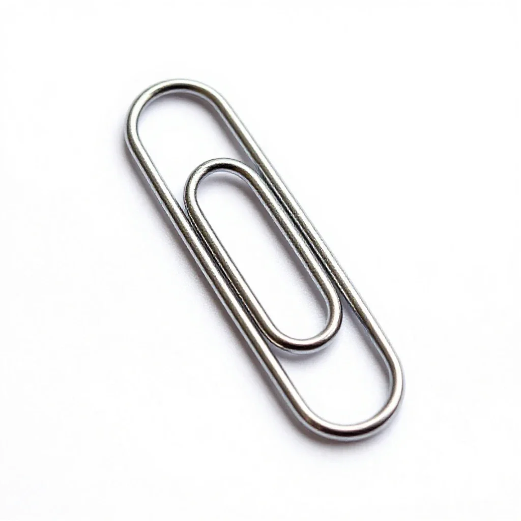 Paper clip isolated on a white background
