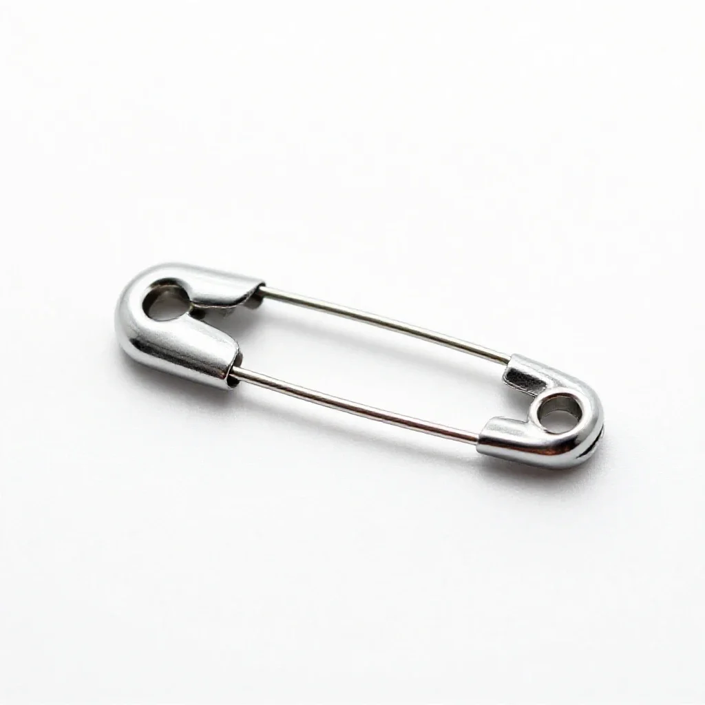 Safety pin isolated on a white background