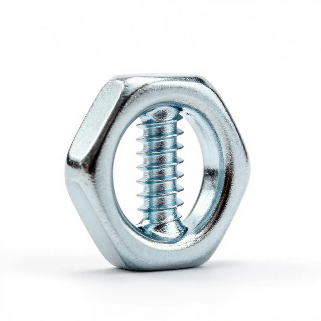 Screw eye isolated on a white background