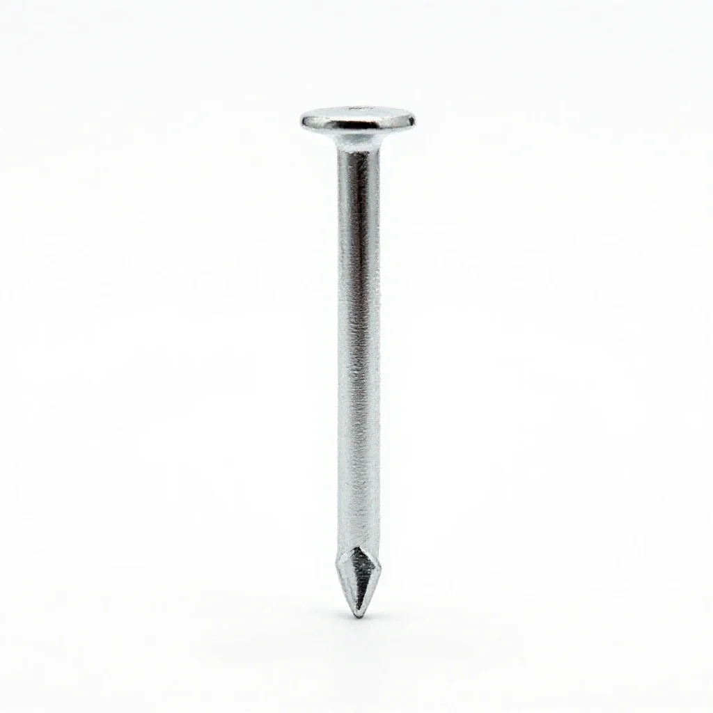Sixpenny nail isolated on a white background