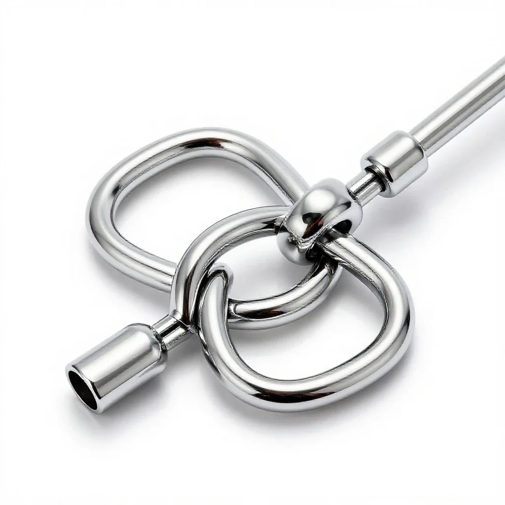 Square knot isolated on a white background