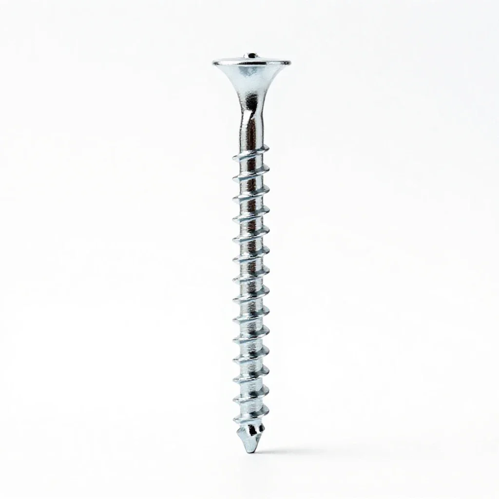 Woodscrew isolated on a white background
