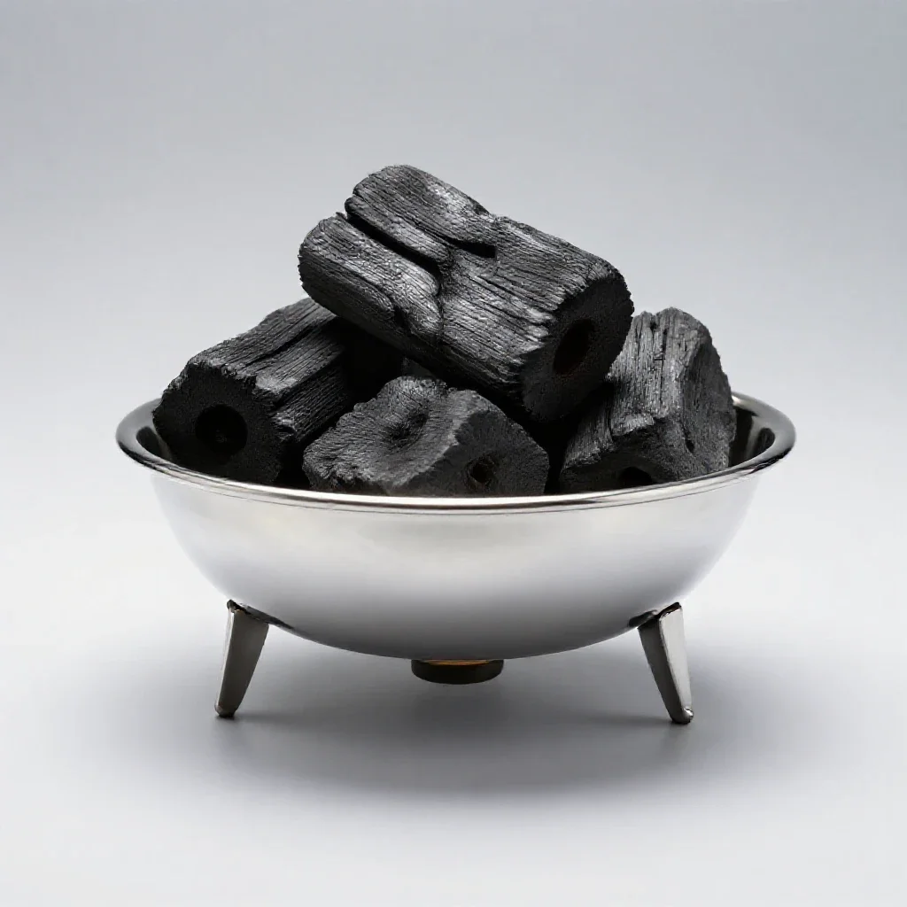 Charcoal burner isolated on a white background