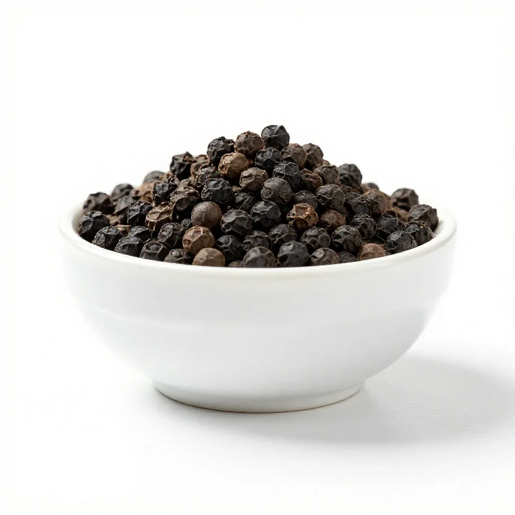 Black pepper isolated on a white background