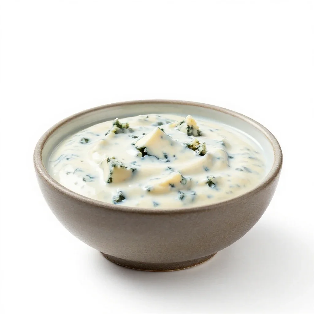 Bleu cheese dressing isolated on a white background