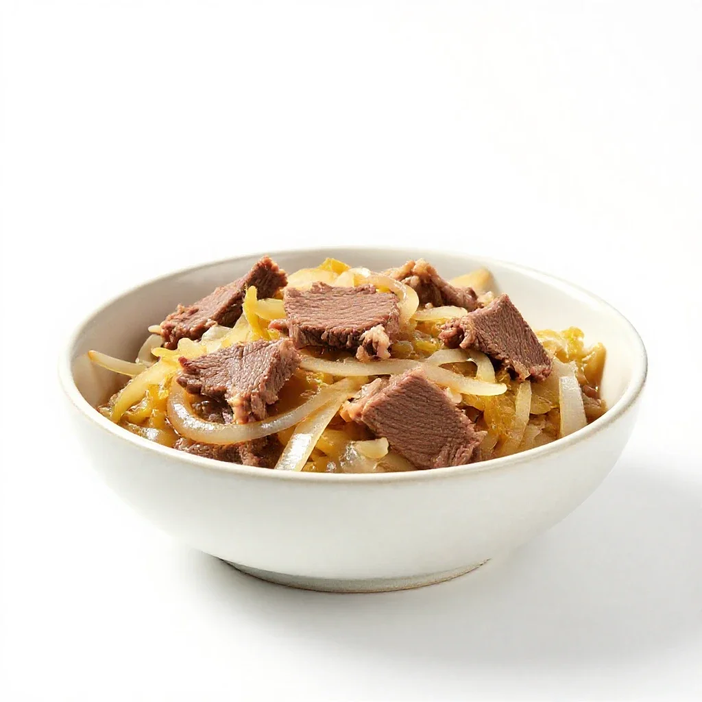 Boiled dinner isolated on a white background