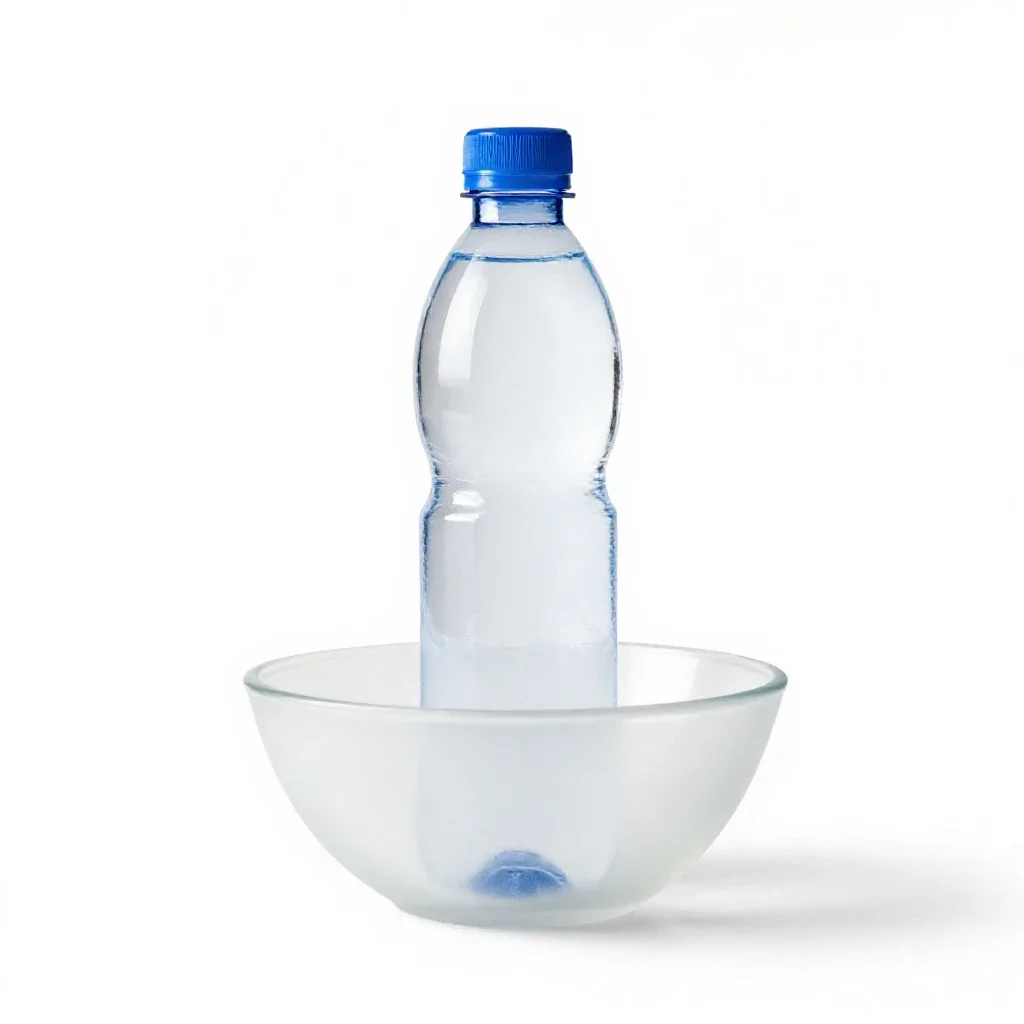 Bottled water isolated on a white background