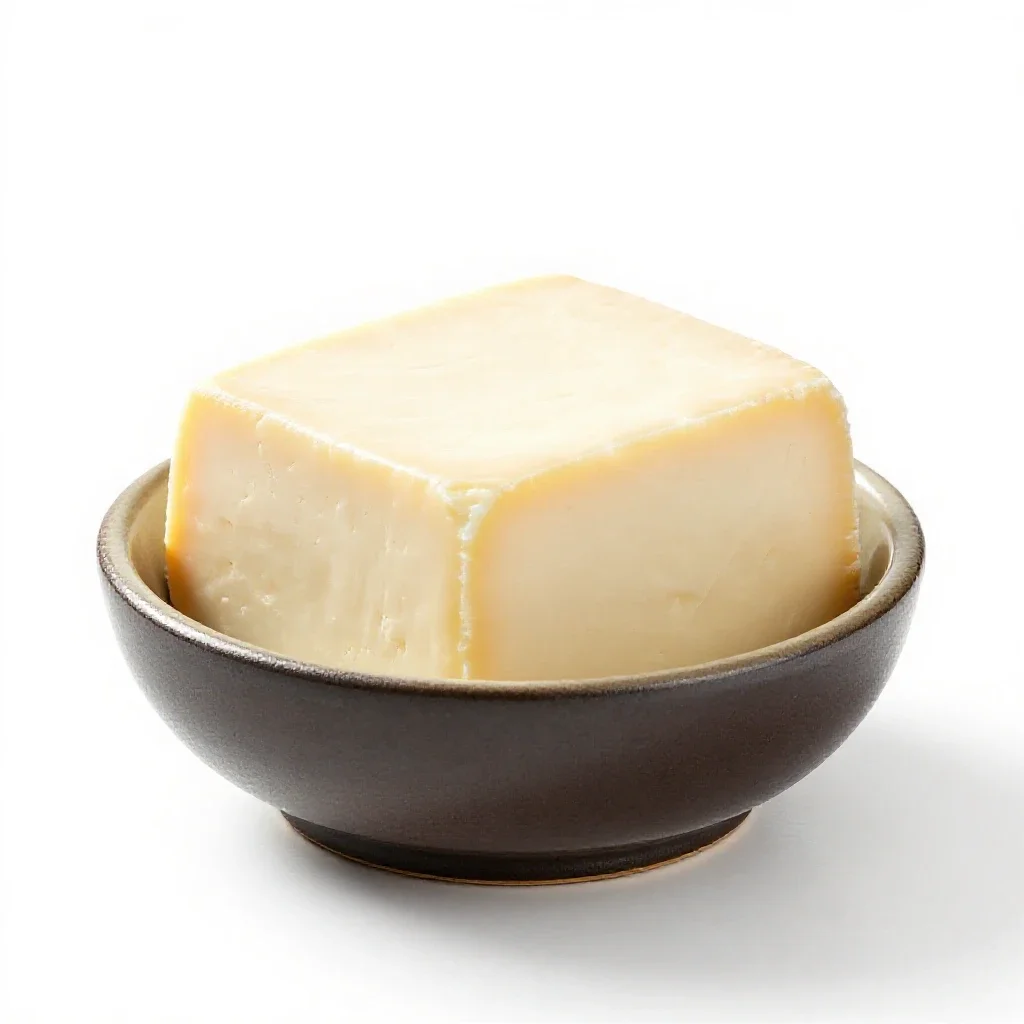 Brick cheese isolated on a white background