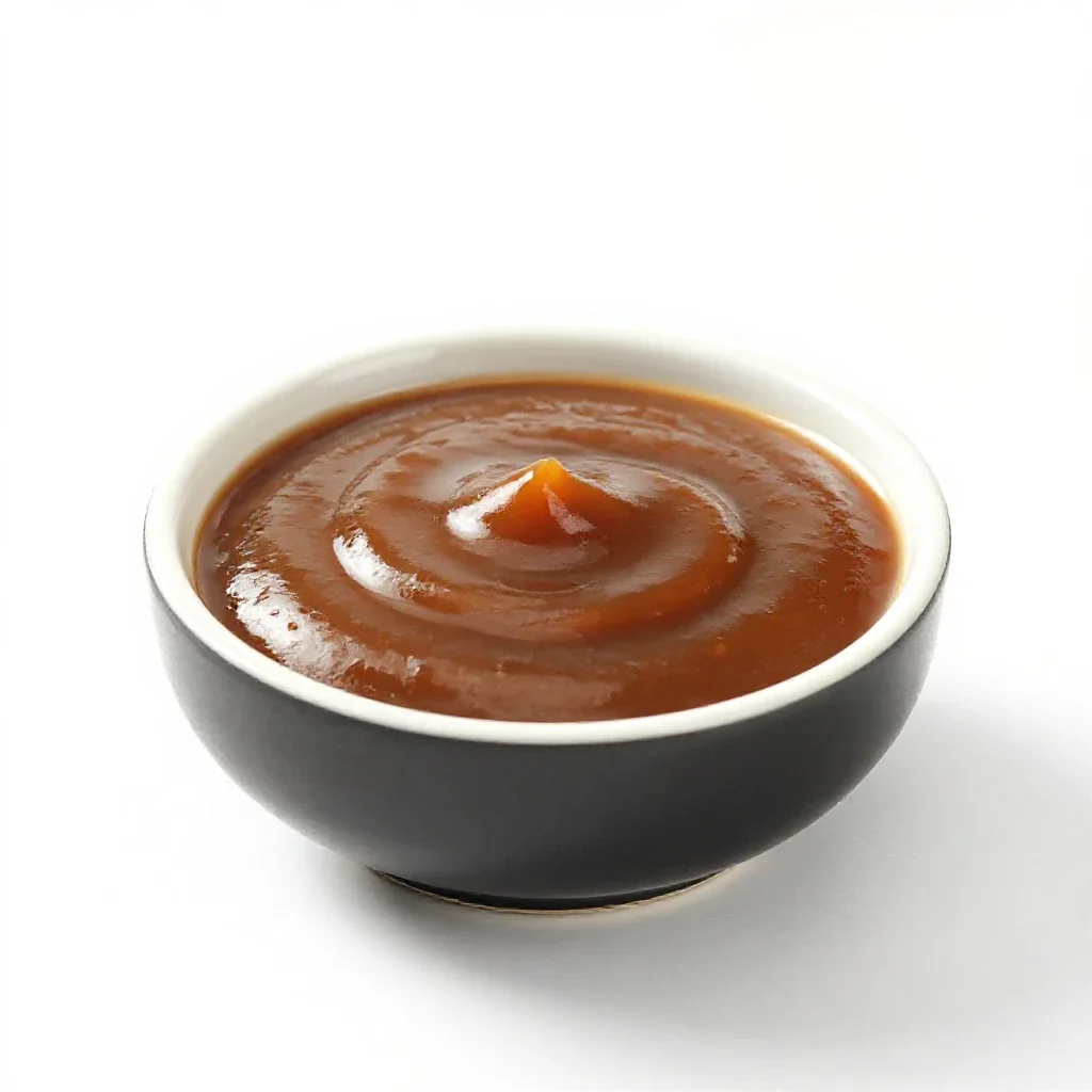 Brown sauce isolated on a white background