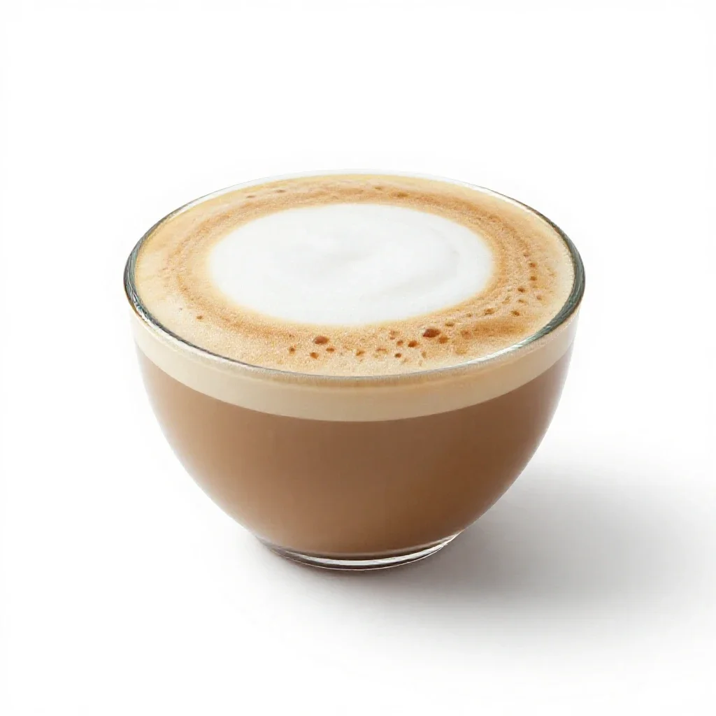 Caffe latte isolated on a white background