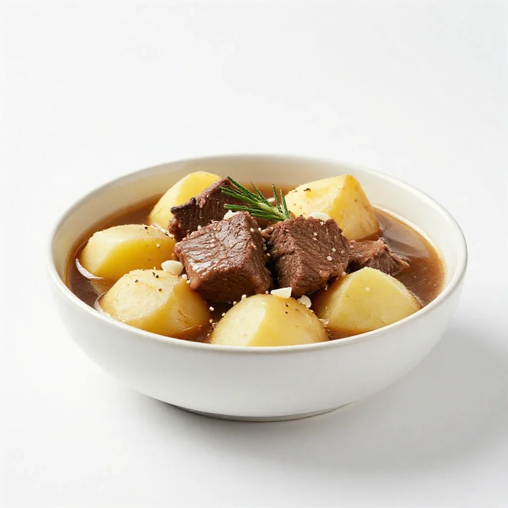 Carbonnade flamande isolated on a white background