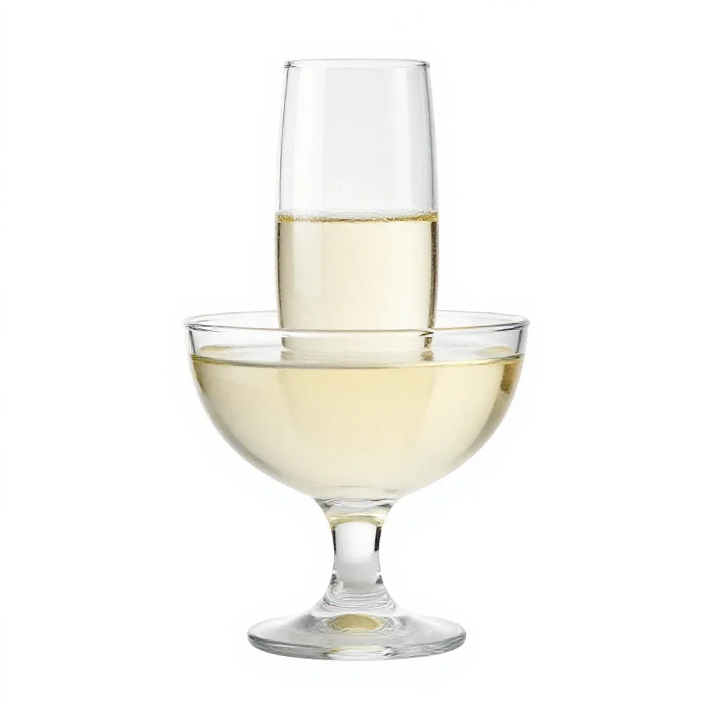 Champagne cup isolated on a white background