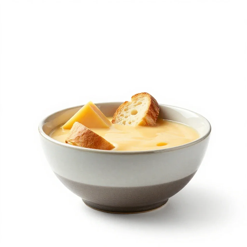 Cheese fondue isolated on a white background