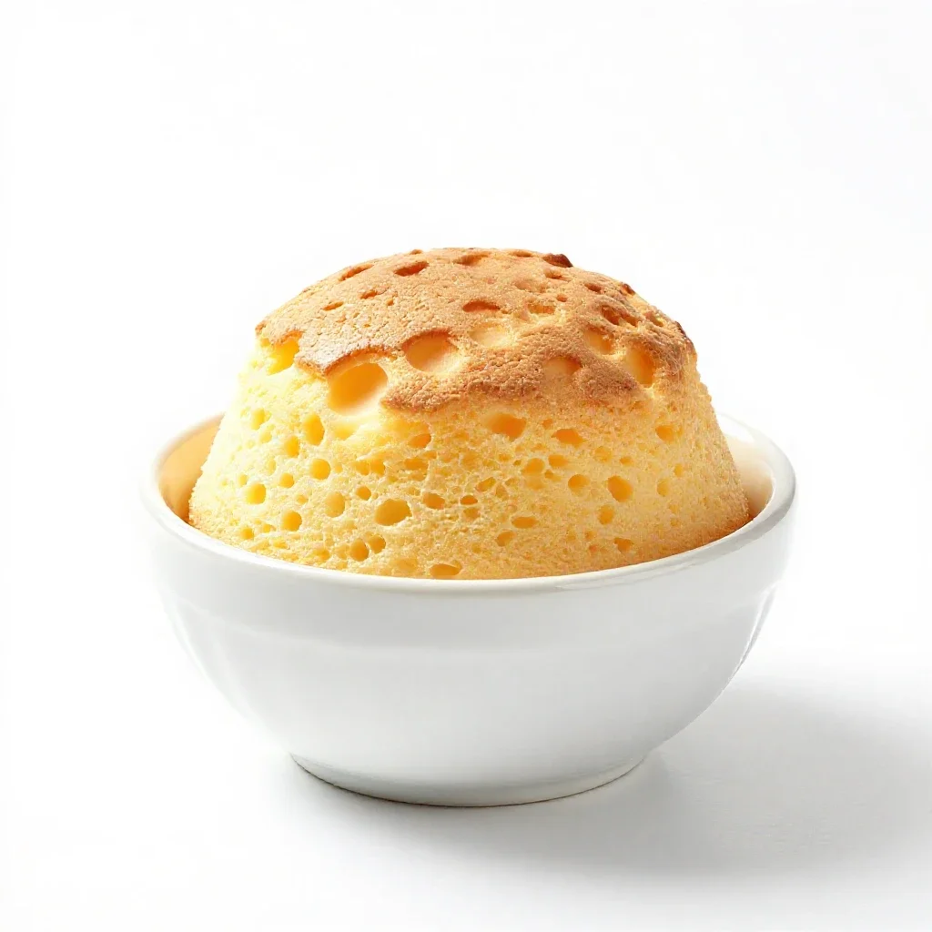Cheese souffle isolated on a white background