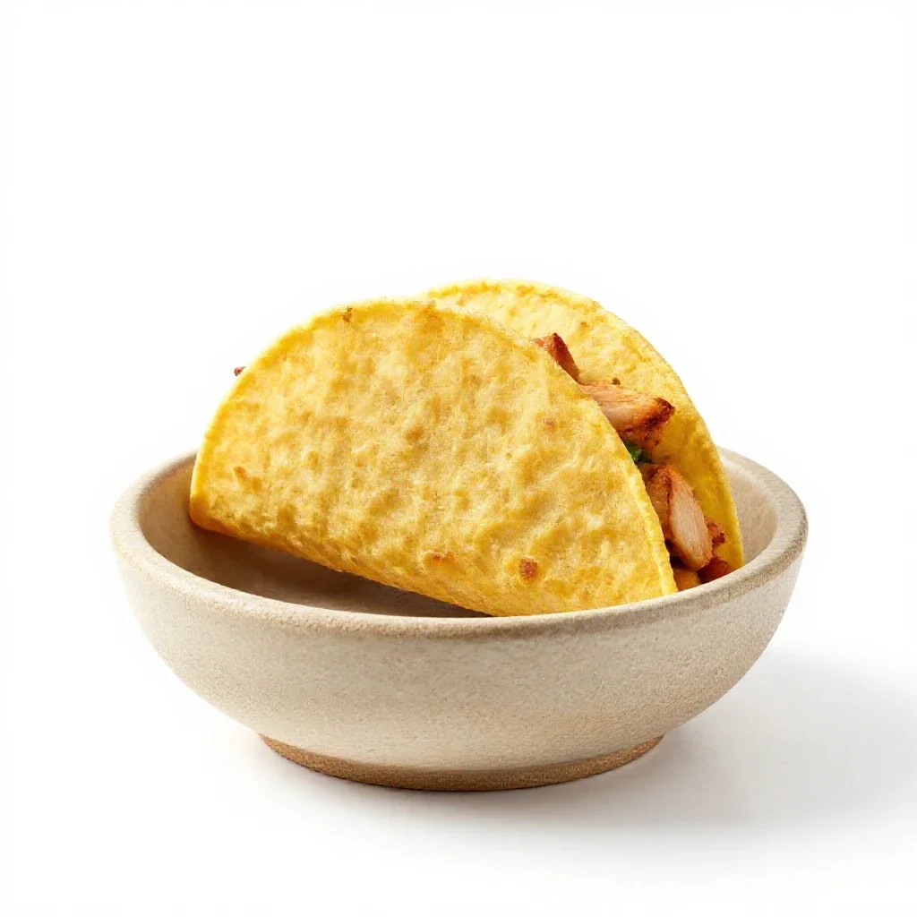 Chicken taco isolated on a white background