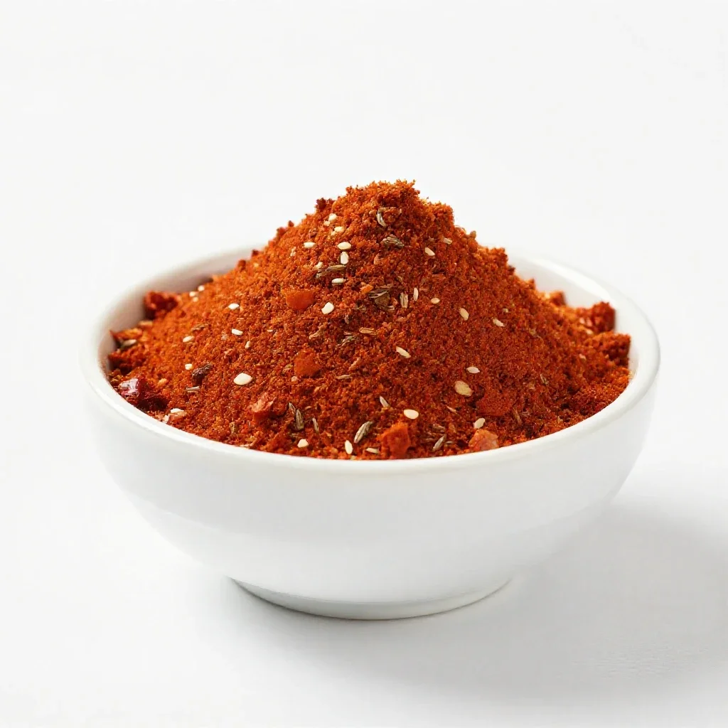 Chili powder isolated on a white background