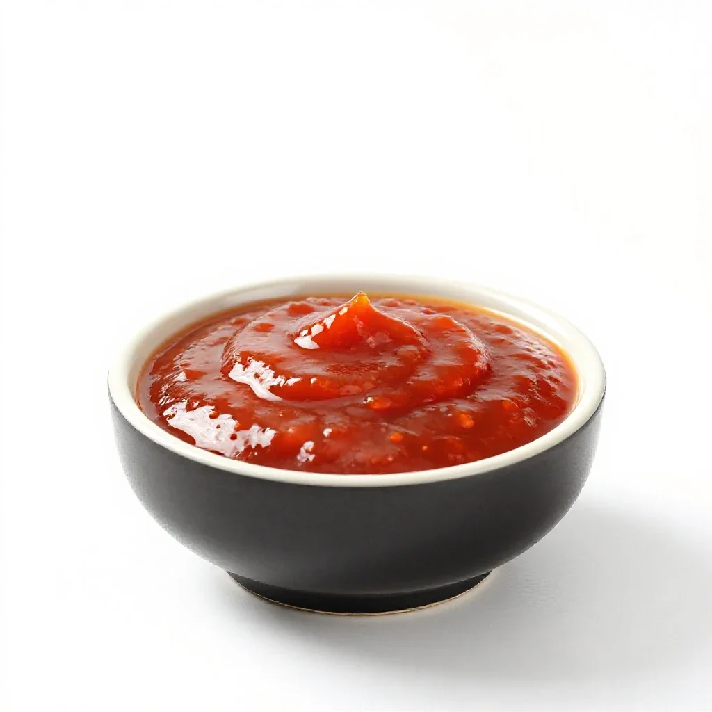 Chili sauce isolated on a white background