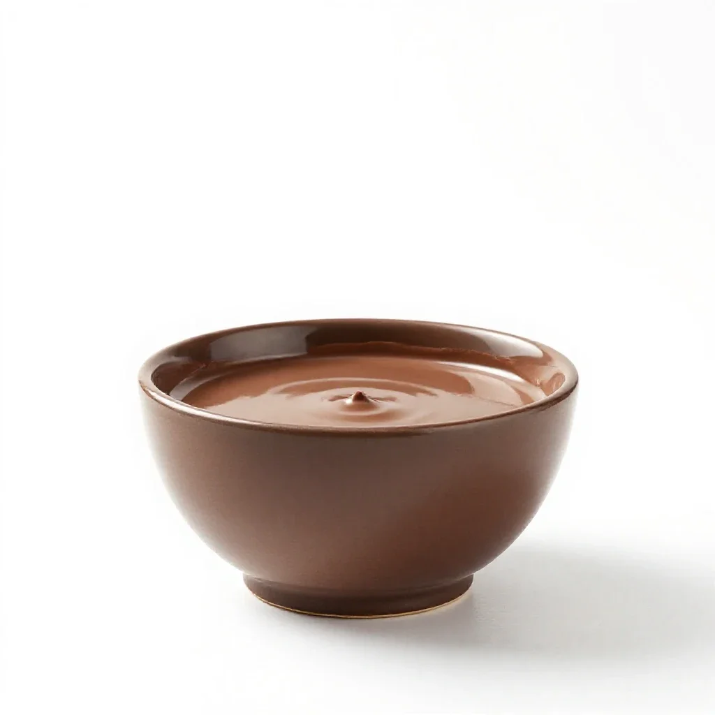 Chocolate fondue isolated on a white background