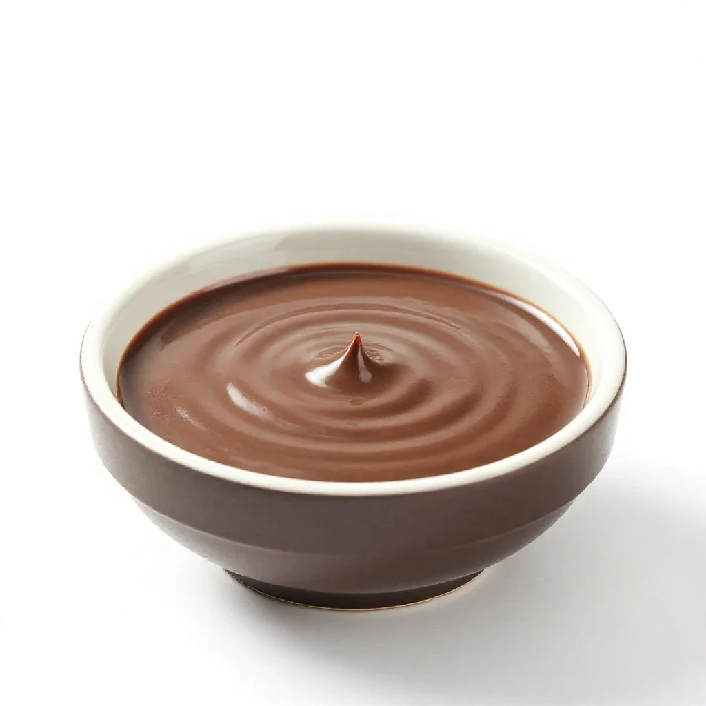 Chocolate sauce isolated on a white background