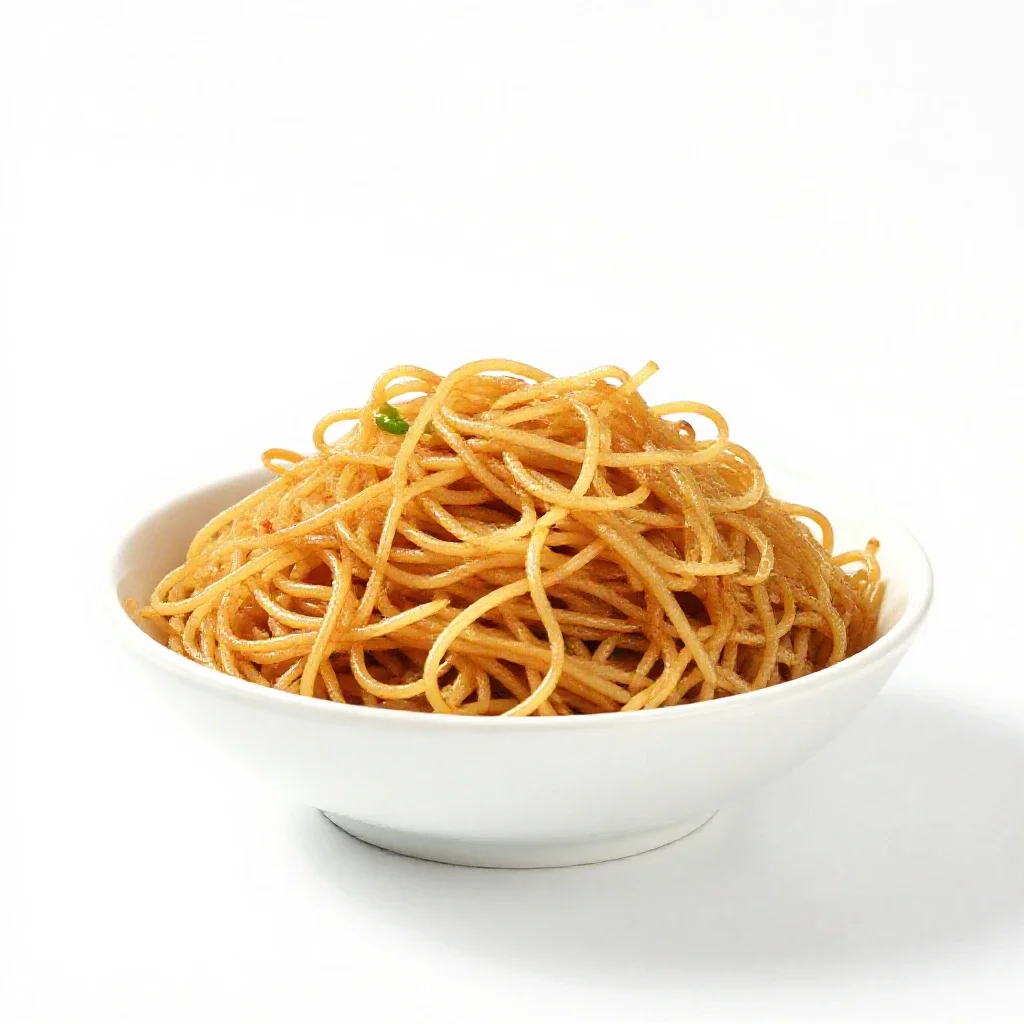 Chow mein isolated on a white background