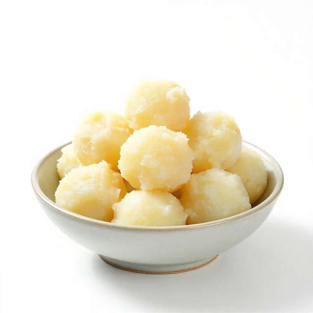 Codfish ball isolated on a white background