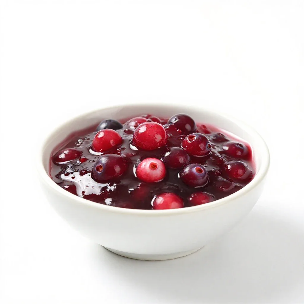 Cranberry sauce isolated on a white background