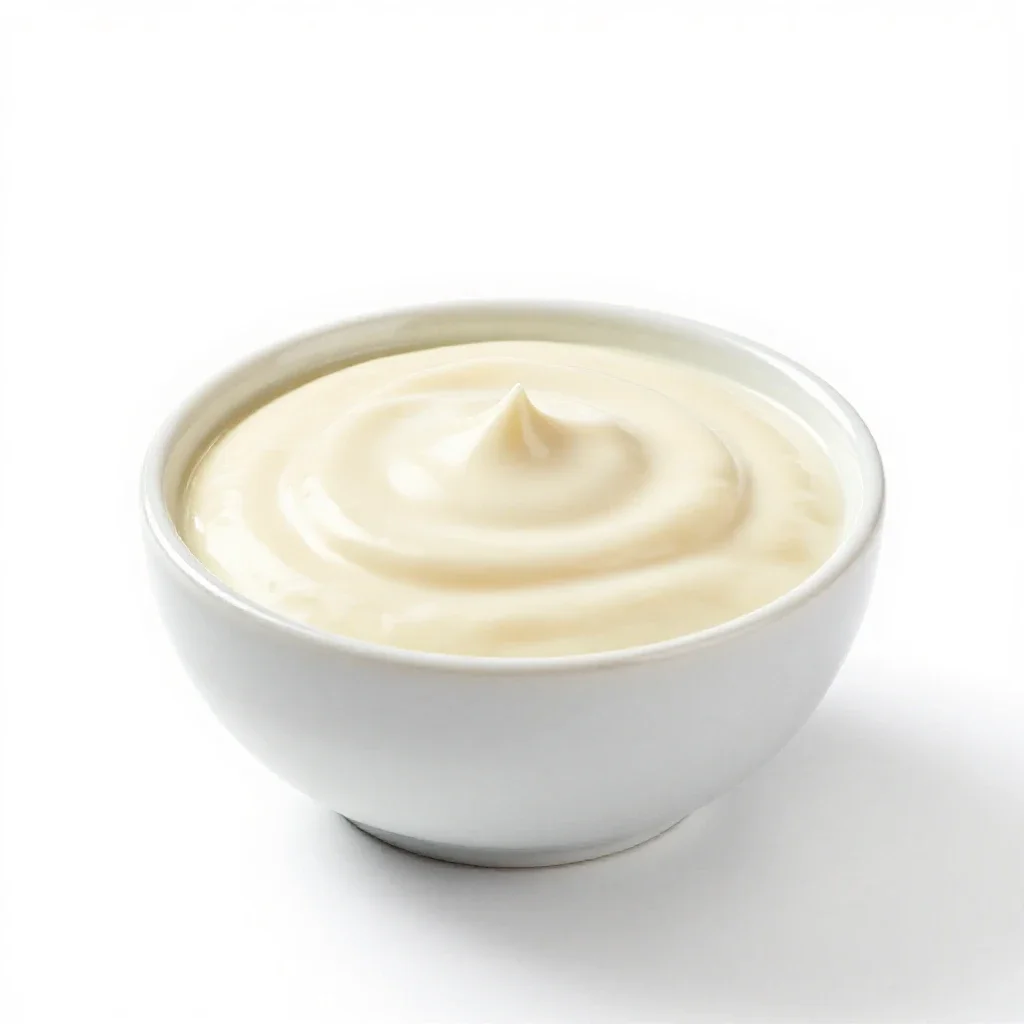 Cream sauce isolated on a white background