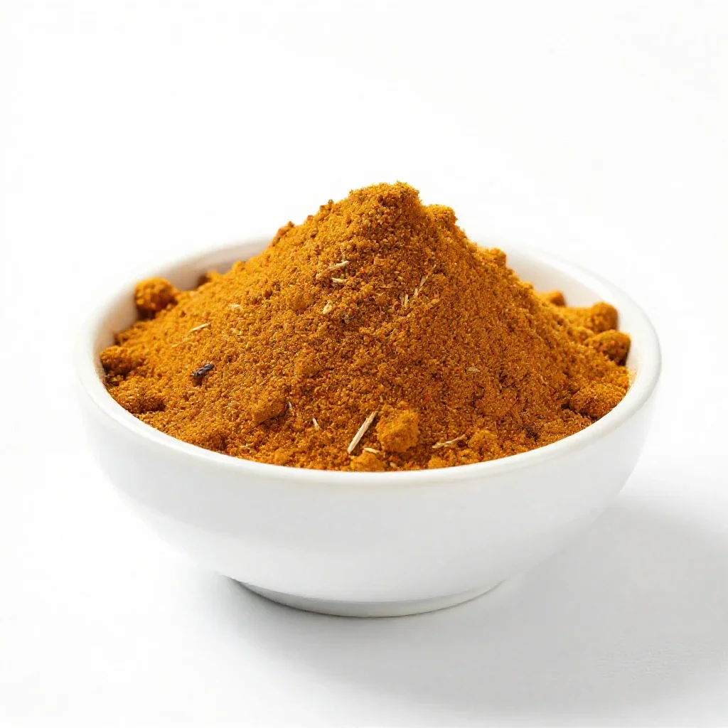 Curry powder isolated on a white background