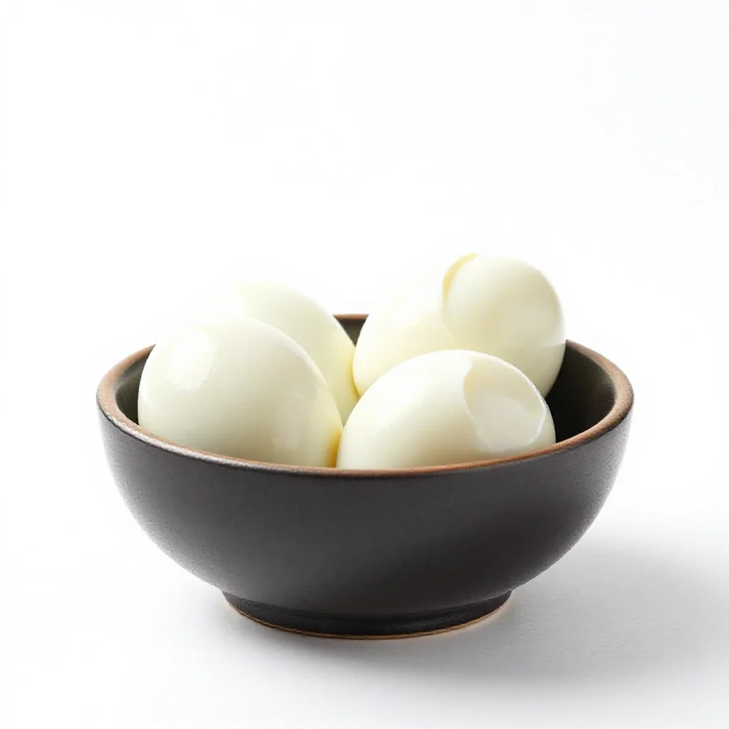 Deviled egg isolated on a white background