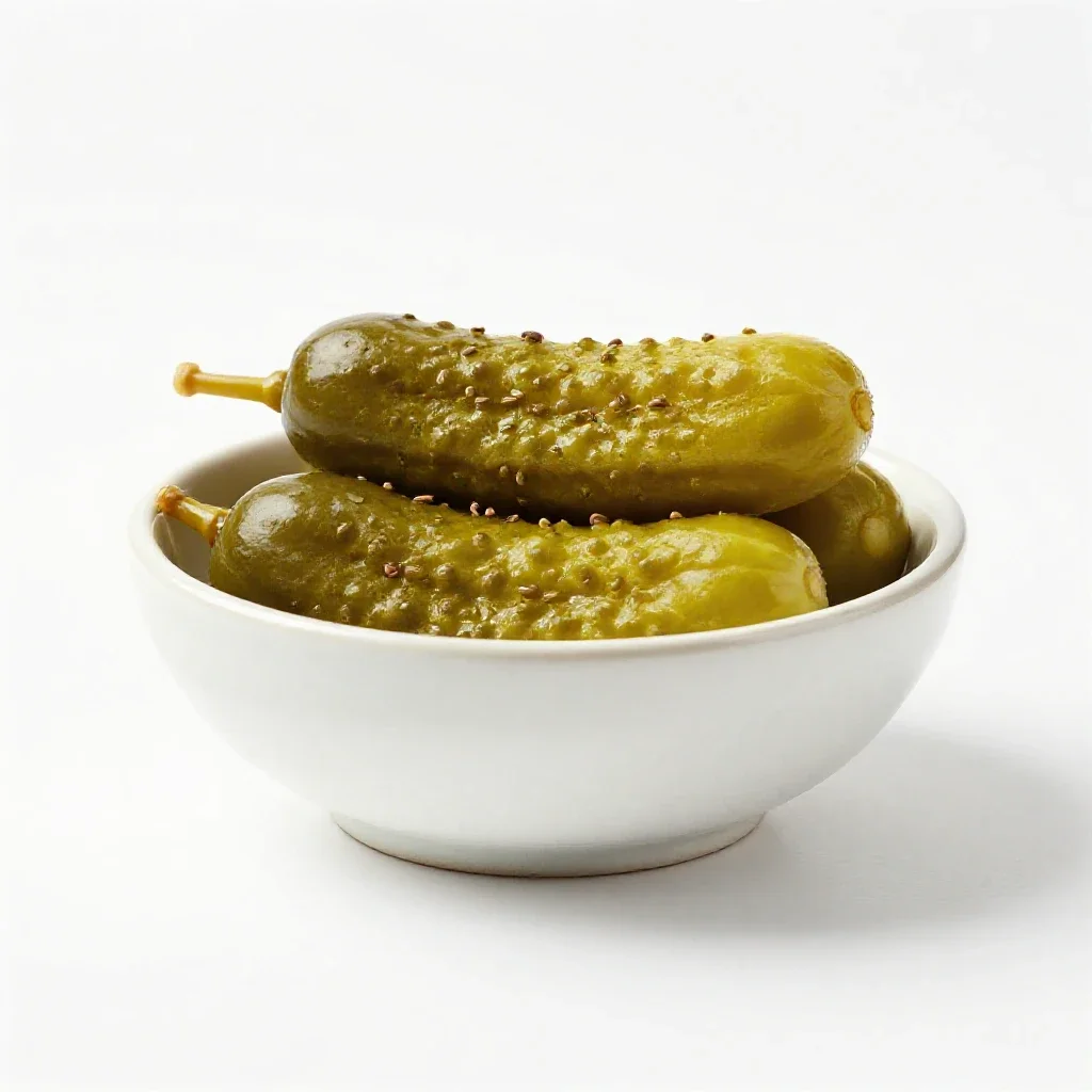 Dill pickle isolated on a white background