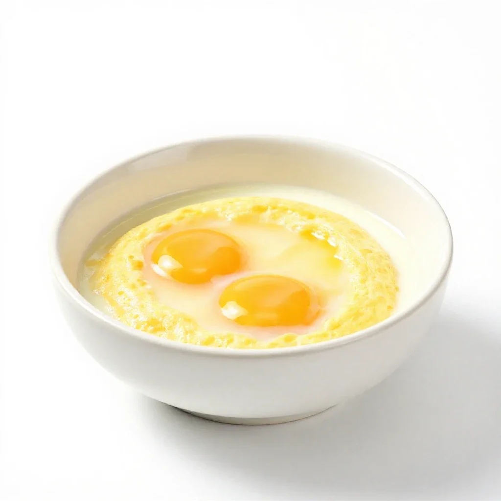 Firm omelet isolated on a white background