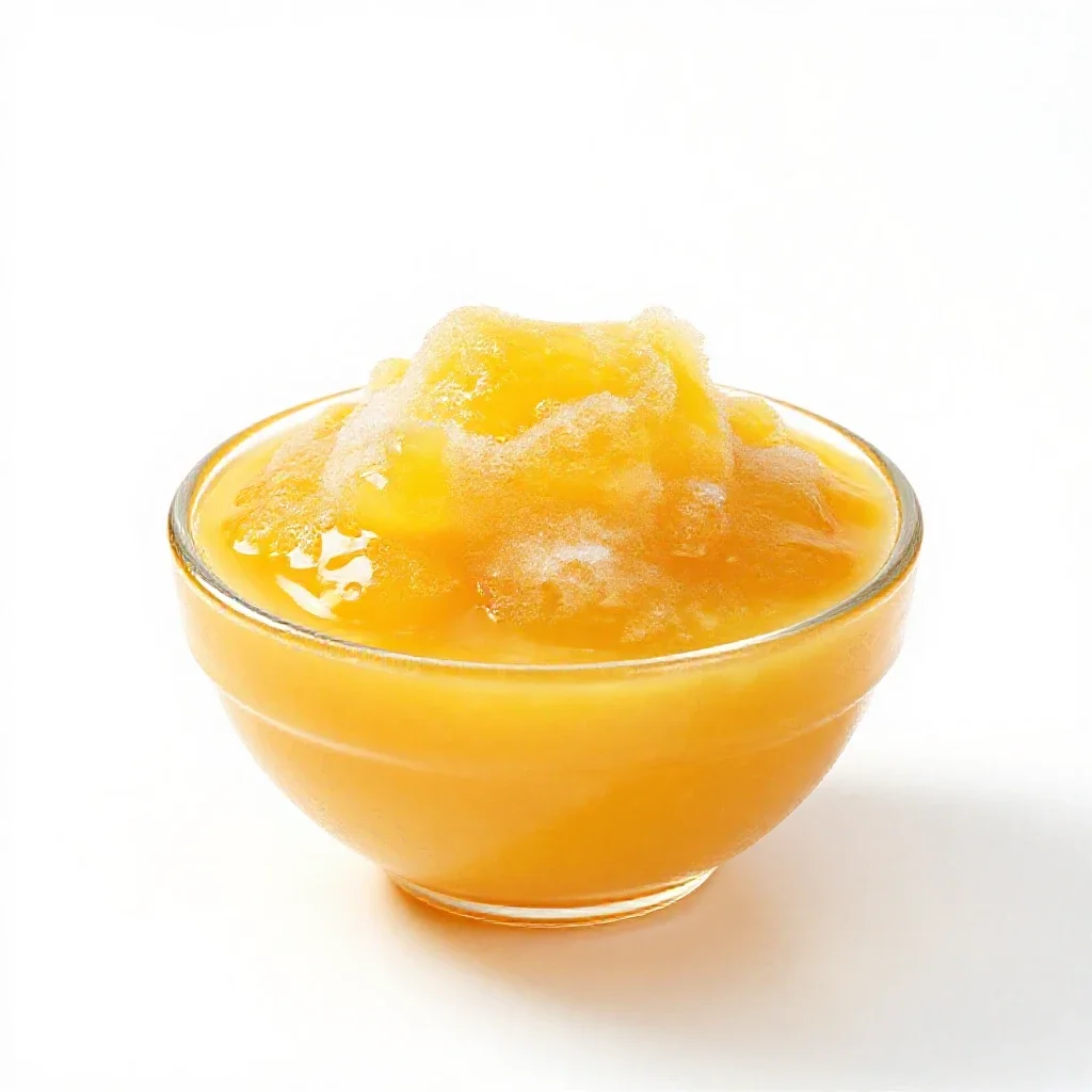 Frozen orange juice isolated on a white background