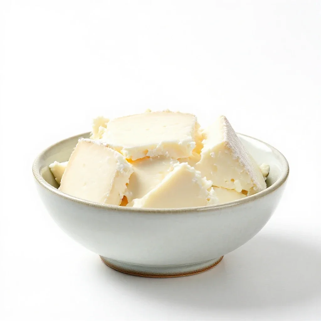 Goat cheese isolated on a white background