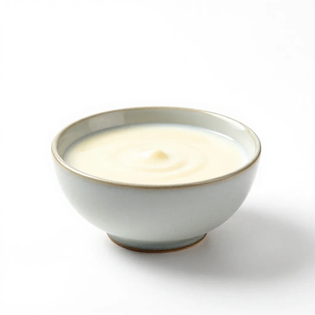 Half-and-half dressing isolated on a white background