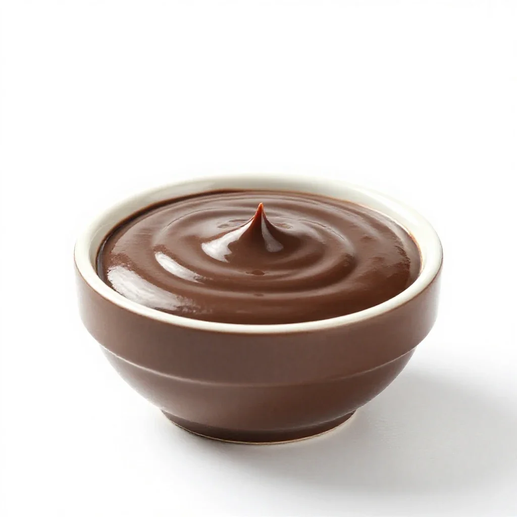 Hot-fudge sauce isolated on a white background