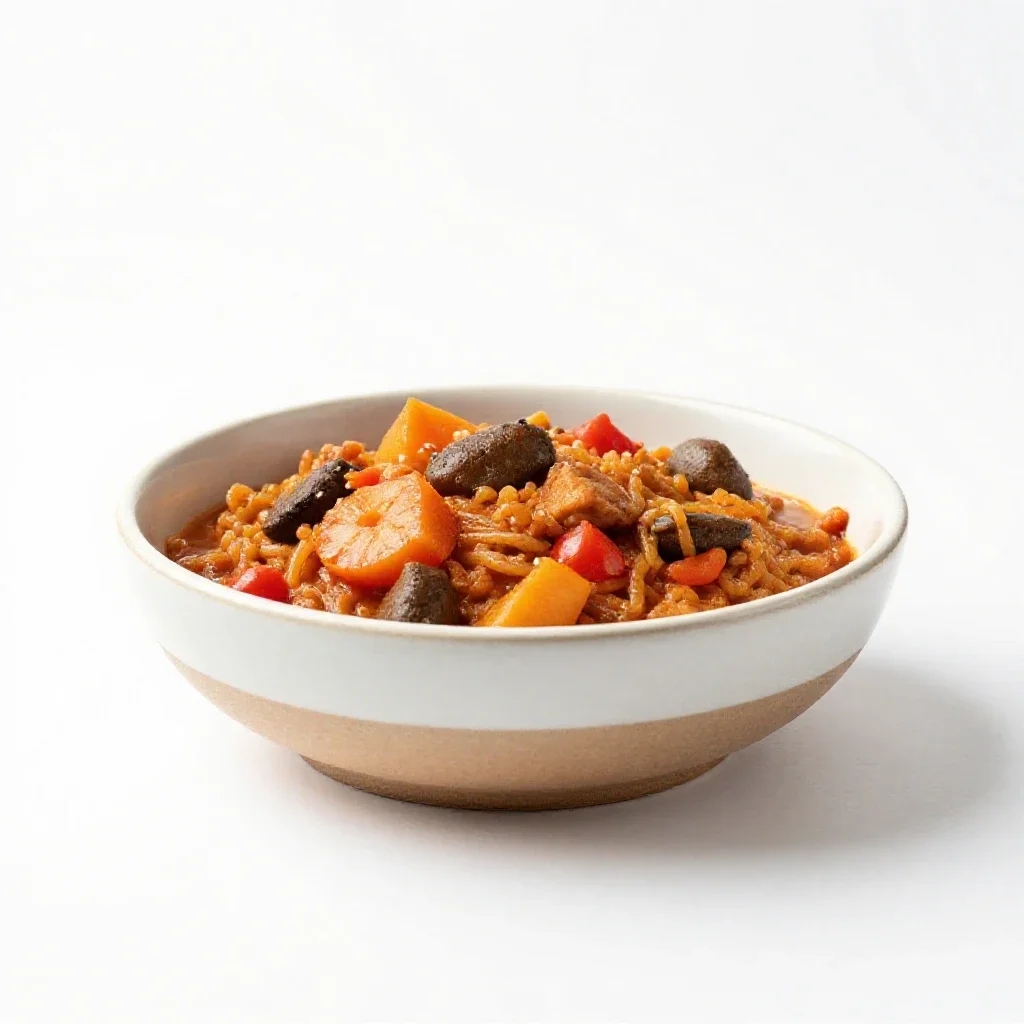 Jambalaya isolated on a white background