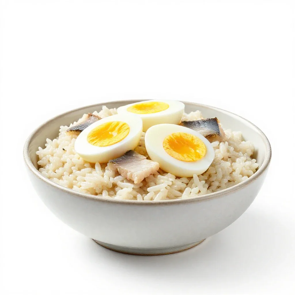 Kedgeree isolated on a white background